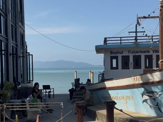 Wooden shophouses in Fisherman's Village, Bophut, Koh Samui